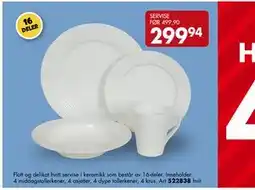 Sparkjøp SERVISE, NOK 299.94 tilbud