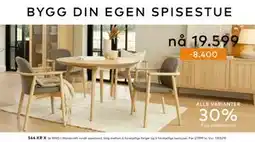 Skeidar Woodcraft rundt spisebord, Medlemspris tilbud