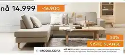 Skeidar Hedda hjørnesofa, NOK 14999 tilbud