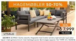 Skeidar Sicilia utesofa, NOK 7999 tilbud