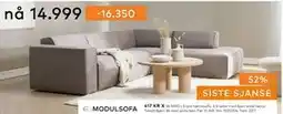 Skeidar Enjoy hjørnesofa, NOK 14999 tilbud