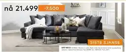 Skeidar Boston U-sofa, NOK 21499 tilbud
