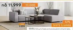 Skeidar Lugo hjørnesofa, NOK 11999 tilbud