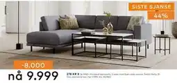 Skeidar Portland hjørnesofa, NOK 9999 tilbud