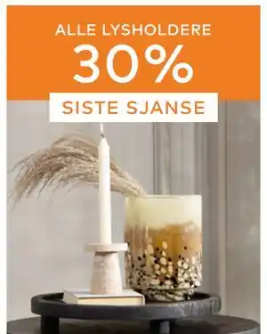 Skeidar ALLE LYSHOLDERE tilbud