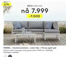 Skeidar Sicilia 2-seter, NOK 7999 tilbud