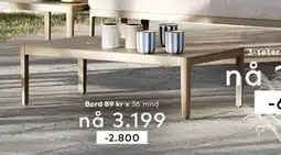 Skeidar Bord, NOK 3199 tilbud