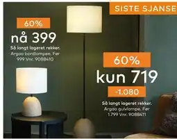 Skeidar Argao gulvlampe, NOK 399 tilbud