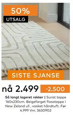 Skeidar Surat teppe, NOK 2499 tilbud