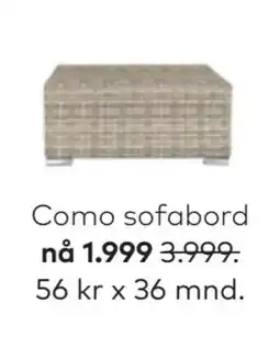 Skeidar Como sofabord, NOK 1999 tilbud