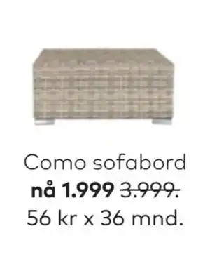 Skeidar Como sofabord, NOK 1999 tilbud