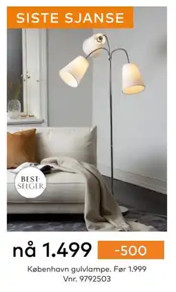 Skeidar København gulvlampe, NOK 1499 tilbud