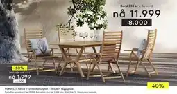 Skeidar Portefino stol, NOK 1999 tilbud