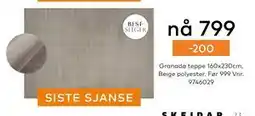 Skeidar Granada teppe, NOK 799 tilbud