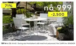 Skeidar Swing stol, NOK 999 tilbud