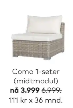 Skeidar Como 1-seter (midtmodul), NOK 3999 tilbud