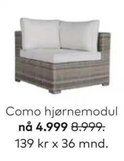 Skeidar Como hjørnemodul, NOK 4999 tilbud