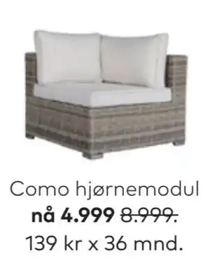 Skeidar Como hjørnemodul, NOK 4999 tilbud
