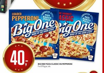 Bunnpris Big one pizza classic og pepperoni tilbud