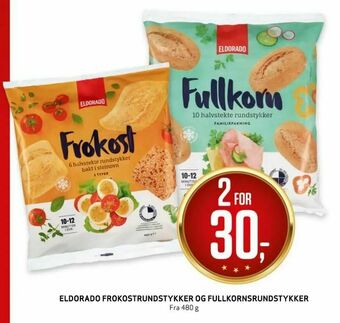 Bunnpris Eldorado Frokostrundstykker og fullkornsrundstykker tilbud