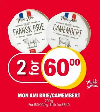 Coop Extra Mon ami brie/camembert tilbud
