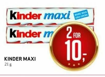 Bunnpris Kinder Maxi tilbud