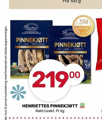 Henriettes pinnekjøtt