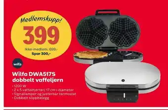 Coop Extra Wilfa DWA517S dobbelt vaffeljern tilbud