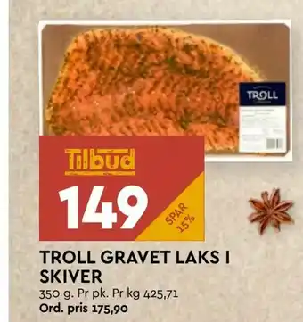 Coop Mega Troll gravet laks i skiver tilbud