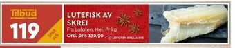 Coop Mega Lutefisk av skrei tilbud