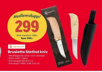 Coop Extra Brusletto Stetind kniv tilbud
