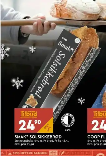 Coop Mega Smak* solsikkebrød tilbud