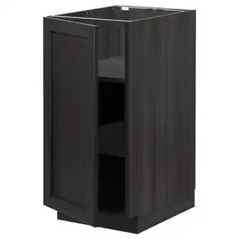 IKEA Metod Benkeskap med hylleplater, svart/lerhyttan svartbeiset, 40x60 cm tilbud
