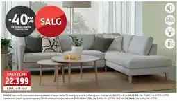 Bohus NORDIC hjørnesofa med endeavslutning, NOK 22399 tilbud