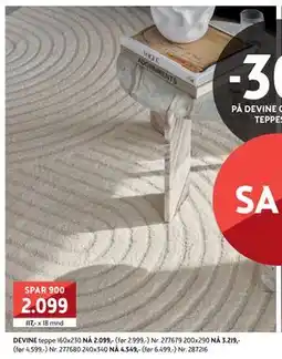 Bohus DEVINE teppe tilbud