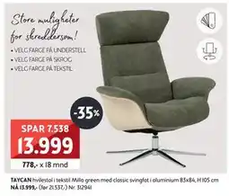 Bohus TAYCAN. hvilestol, NOK 13999 tilbud