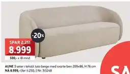 Bohus AUNE 3 seter, NOK 8999 tilbud
