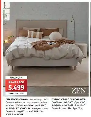 Bohus ZEN STOCKHOLM kontinentalseng tilbud