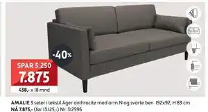 Bohus AMALIE 3 seter, NOK 7875 tilbud