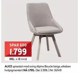 Bohus ALICE, NOK 1799 tilbud