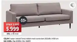 Bohus CELIN 3 seter, NOK 5999 tilbud