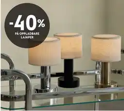 Bohus 40% PÅ OPPLADBARE LAMPER tilbud