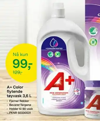 Felleskjøpet A+ Color flytende tøyvask 3,6 L tilbud