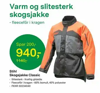 Felleskjøpet Stihl Skogsjakke Classic tilbud