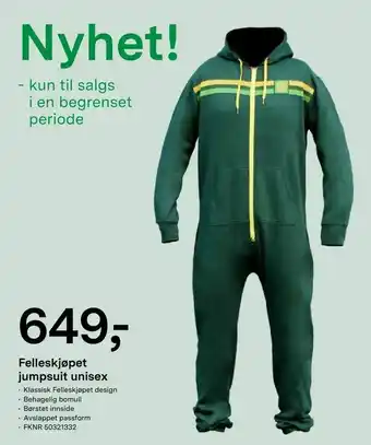 Felleskjøpet Felleskjøpet jumpsuit unisex tilbud