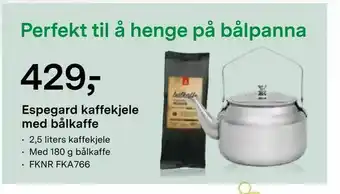 Felleskjøpet Espegard kaffekjele med bålkaffe tilbud