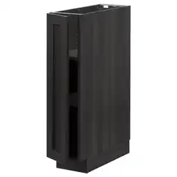 IKEA Metod Benkeskap med hylleplater, svart/lerhyttan svartbeiset, 20x60 cm tilbud