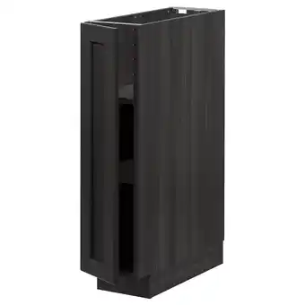 IKEA Metod Benkeskap med hylleplater, svart/lerhyttan svartbeiset, 20x60 cm tilbud