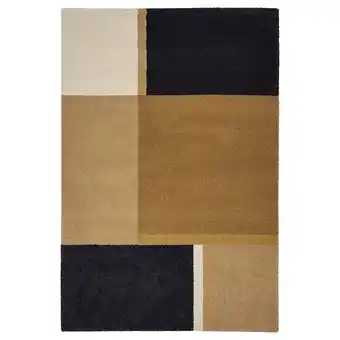 IKEA SkriftsprÅk Teppe, kort lugg, gul/brun/mørk blå, 170x240 cm tilbud
