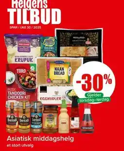 Spar Asiatisk middagshelg tilbud